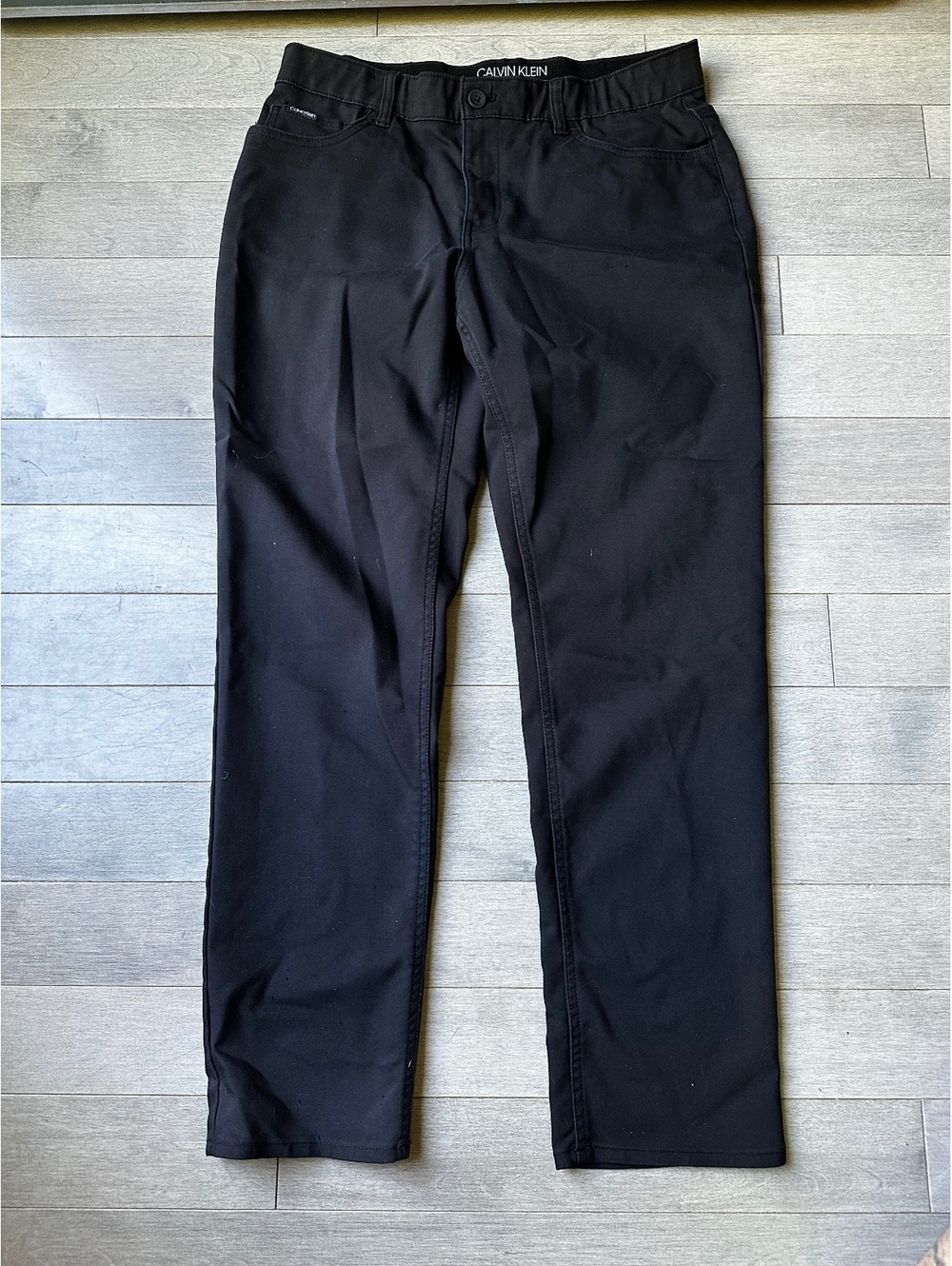 Men’s Calvin Klein Black Low Rise Stretch Golf Casual Pants slim fit W34XL32